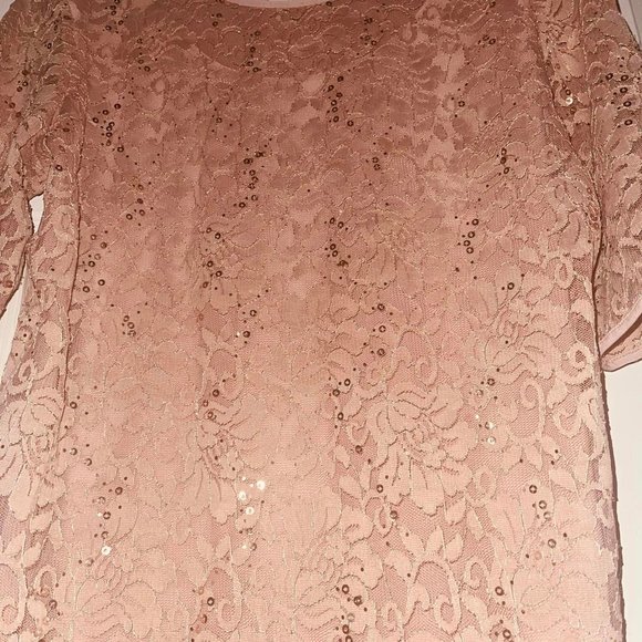 WOMEN'S size X-LARGE~ Blouse ~Rose color~ pull over Per Seption Concept. - Picture 3 of 5
